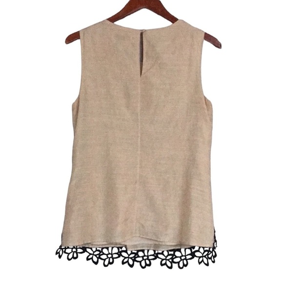 Lela Rose Neiman Marcus Target Guipure Cotton Silk Sleeveless Floral Lace Top - Picture 3 of 10